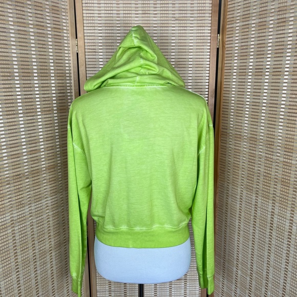 NWT Lime Green Splendid Crop Hoodie - Picture 10 of 10